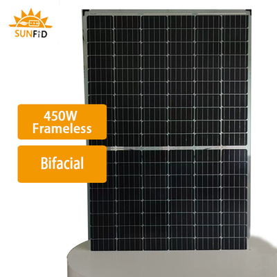 Monocrystalline Zonnepaneel 10BB Met twee gezichten van 450W Frameless voor het Woonsysteem van de Energieopslag