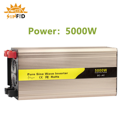 Gelijkstroom aan AC van de de Golfmacht van de 5000 Watts de Zuivere Sinus Omschakelaar 12V 24V 48V