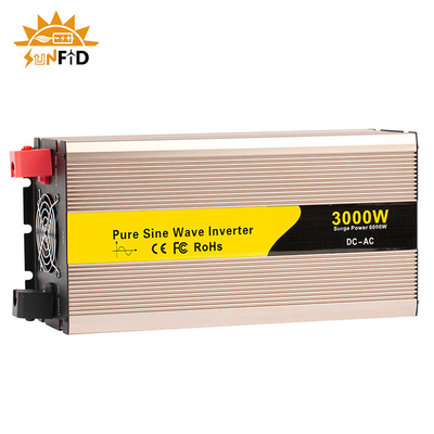 24V 48V de Golfomschakelaar 12 Volt gelijkstroom van de 3000 Watts Zuivere Sinus aan AC 110V 220V Zonnemacht