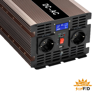 24V 48V de Golfomschakelaar 12 Volt gelijkstroom van de 3000 Watts Zuivere Sinus aan AC 110V 220V Zonnemacht