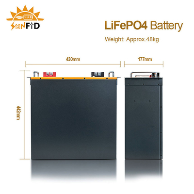 de Batterijopslag van 10kwh 400ah voor het Systeem van de het Zonnepaneelopslag van Huiszonnestelsels Lifepo4 300ah