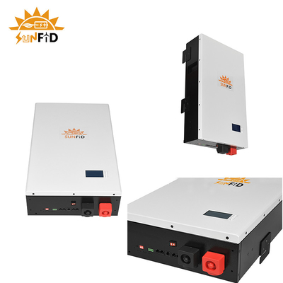 van de het huisbatterij van 51.2V 100Ah LiFePO4 het Aan de muur bevestigde leven van de het reservesysteem lange cyclus