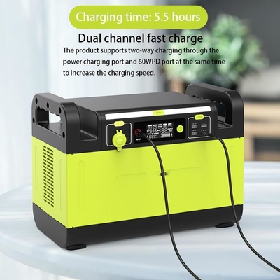 1500W de draagbare Golf 1210Wh 5V-20V van de Krachtcentrale Zuivere Sinus