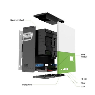 Het rek zet Woon van de het Systeem48v 100ah Lifepo4 Batterij van de Energieopslag van de het Huisenergie de Opslagsystemen op