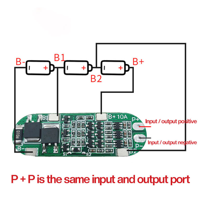 Pylontech 18650 Lithiumbatterij Bms 3s 12V 10amp 11.1V Lifeo4