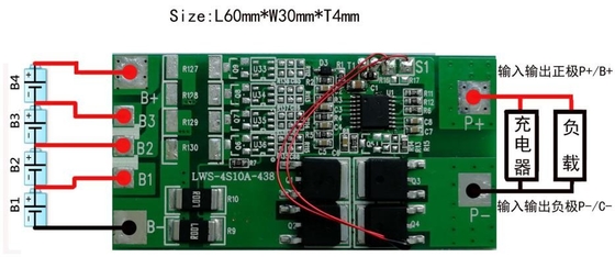 De navulbare Raad van de de Beschermingskring van BMS Battery Lithium 3.2v 4s 10a 12.8v
