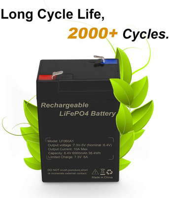 6V de Batterij 6Ah Lifepo4 Navulbare Talentcell van het motorfietslithium